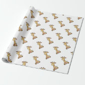 NIEDLICHE GIRAFFE GESCHENKPAPIER (Ungerollt)