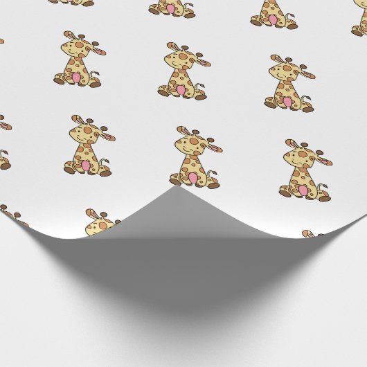 NIEDLICHE GIRAFFE GESCHENKPAPIER (Ecke)