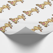NIEDLICHE GIRAFFE GESCHENKPAPIER (Ecke)