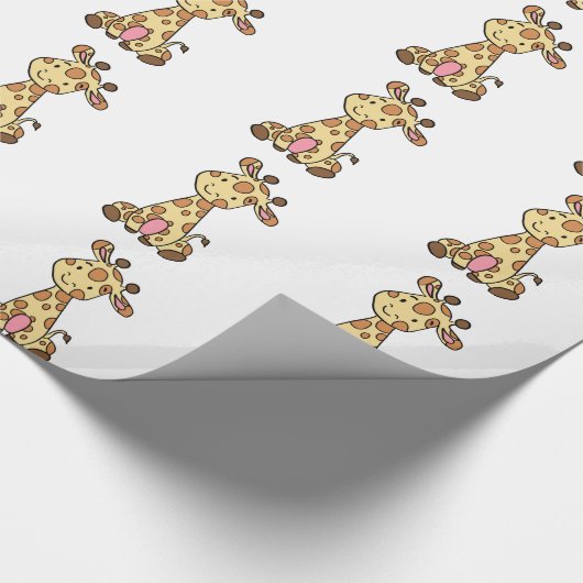 NIEDLICHE GIRAFFE GESCHENKPAPIER (Ecke)