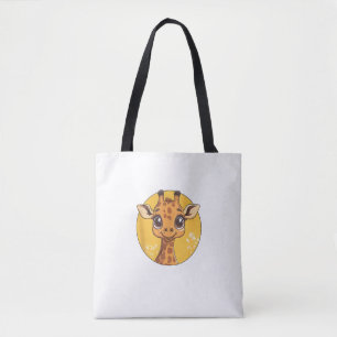 Niedliche Giraffe Gesicht Big Eyes Animal Lover Tasche