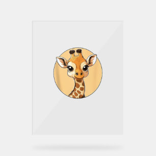 Niedliche Giraffe Gesicht Niedliche Augen Safari S Acrylschild