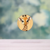Niedliche Giraffe Gesicht Niedliche Augen Safari S Acrylschild (Neutral)