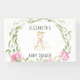 Niedliche Giraffe Gold Foil Glitzer Girl Dusche Banner