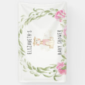 Niedliche Giraffe Gold Foil Glitzer Girl Dusche Banner (Vertikal)