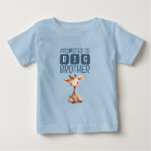 Niedliche Giraffe Großbruderblau Baby T-shirt (Vorderseite)