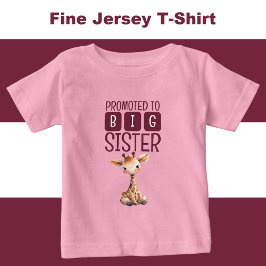 Niedliche Giraffe, große Schwester pink Baby T-shirt