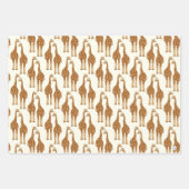 Niedliche Giraffe HandIllustrierte Wildtiere Geschenkpapier Set (Vorderseite 2)
