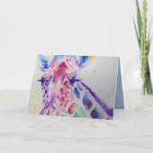 Niedliche Giraffe Happy Birthday Boys Kinder Name Karte (Rückseite)