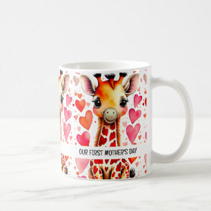 Niedliche Giraffe Herbst 1. Muttertag Kaffeetasse