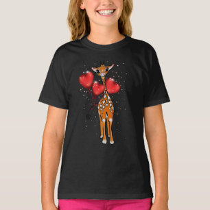 Niedliche Giraffe   Herzballons T-Shirt