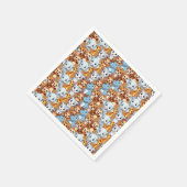 Niedliche Giraffe-Hippie-Jungelsafari Muster Serviette (Ecke)