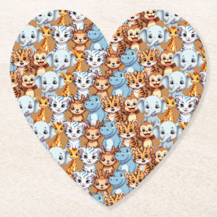 Niedliche Giraffe-Hippie-Jungelsafari Muster Untersetzer