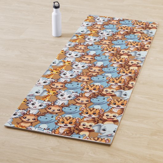 Niedliche Giraffe-Hippie-Jungelsafari Muster Yogamatte (Beispiel)