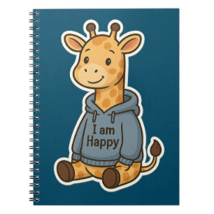 Niedliche Giraffe-Hoodie-Sticker Notizblock