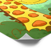 Niedliche Giraffe im Dschungel Art Print Children' Poster (Ecke)