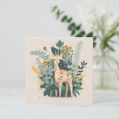 Niedliche Giraffe im Garten (Stehend Vorderseite)