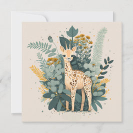 Niedliche Giraffe im Garten