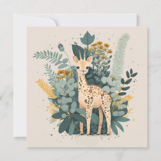 Niedliche Giraffe im Garten