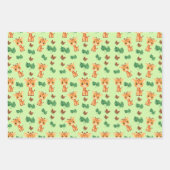 Niedliche Giraffe in grüner Farbe Geschenkpapier Set (Vorderseite 3)