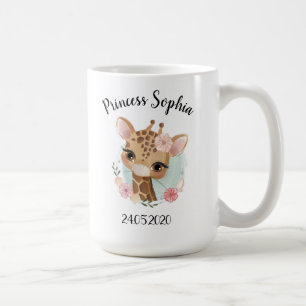 Niedliche Giraffe Jungle Animal Birthday Baby Dusc Kaffeetasse