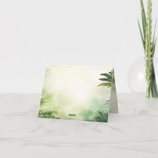 Niedliche Giraffe Jungle Baby Dusche Party schön Dankeskarte (Rückseite)