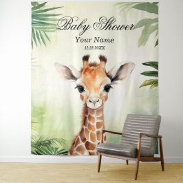 Niedliche Giraffe Jungle Baby Dusche Party schön Wandteppich