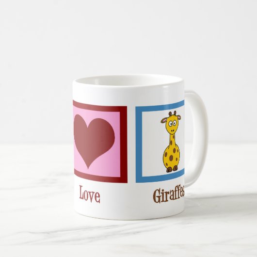 Niedliche Giraffe Kaffeetasse (VorderseiteRechts)