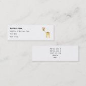 Niedliche Giraffe. Karikatur Mini Visitenkarte (Vorne/Hinten)