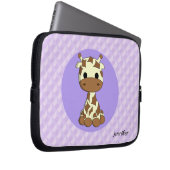 Niedliche Giraffe kawaii Cartoon-Namenmädchen Laptopschutzhülle (Vorne Rechts)