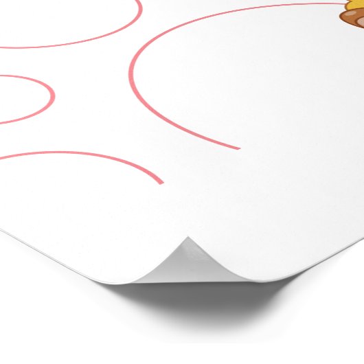 Niedliche Giraffe-Kawaii-Sammlung Poster (Ecke)