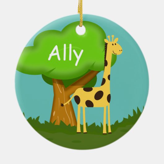 Niedliche Giraffe Keramikornament (Hinten)