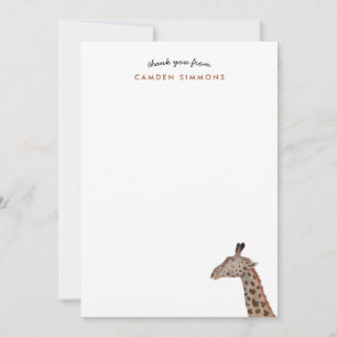 Niedliche Giraffe Kids Stationary Dankeskarte