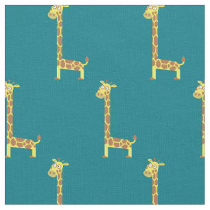 Niedliche Giraffe Kinder Baby Kinderzimmer Aquamar Stoff