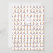 Niedliche Giraffe Kinderdusche Einladung (Rückseite)