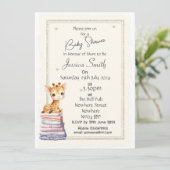 Niedliche Giraffe Kinderdusche Einladung (Stehend Vorderseite)