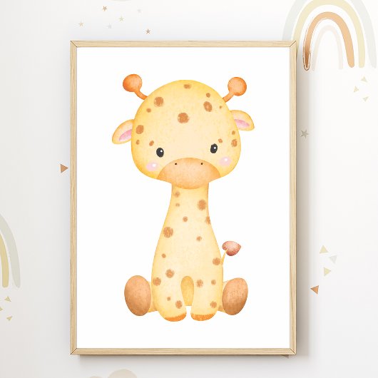 Niedliche Giraffe Kinderzimmer Poster Kinder Zimme
