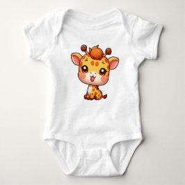 Niedliche Giraffe klebt an der Zunge Baby Strampler