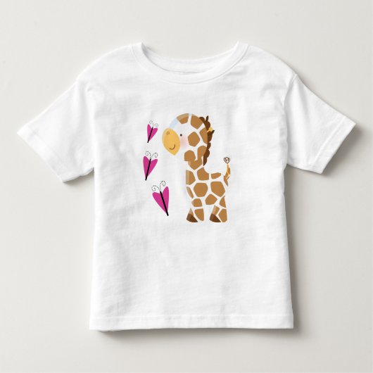 Niedliche Giraffe Kleinkind T-shirt (Vorderseite)