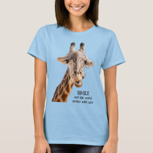 Niedliche Giraffe LÄCHELN Moderne lustige Zitat Le T-Shirt