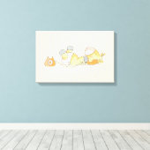 Niedliche Giraffe Leinwanddruck (Insitu (Holzboden))