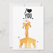 Niedliche Giraffe-Liebe für den Valentinstag