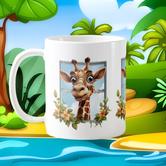 Niedliche Giraffe liebt Dschungeltier Kaffeetasse