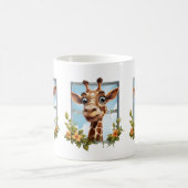 Niedliche Giraffe liebt Dschungeltier Kaffeetasse (Mittel)