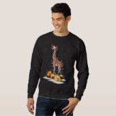 Niedliche Giraffe Lights Weihnachtsmannmütze Sweat Sweatshirt (Vorne ganz)