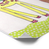 Niedliche Giraffe Löwe Illustration Kinderzimmer A Poster (Ecke)