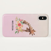 Niedliche Giraffe Mama & Baby Case-Mate iPhone Hülle (Rückseite (Horizontal))