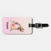 Niedliche Giraffe Mama & Baby Gepäckanhänger (Vorderseite horizontal)