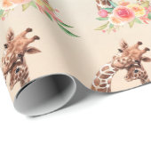 Niedliche Giraffe Mama & Baby Geschenkpapier (Rolleneckpunkt)