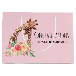 Niedliche Giraffe Mama & Baby Girl Große Geschenktüte